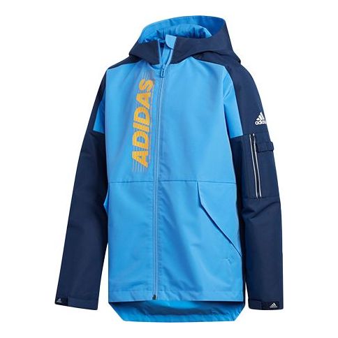 adidas Yb Urban Jkt Big Boys Training Sports Jacket Blue FK5900