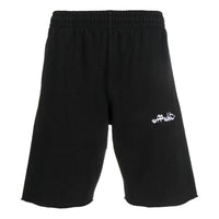 Men's Off-White SS22 Solid Color Logo Printing Sports Shorts Version Black OMCI006F22FLE00310011001