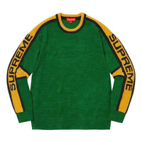 Supreme Stripe Chenille Sweater 'Green Yellow Black' SUP-FW22-792