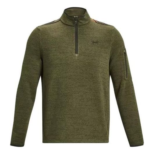 Under Armour Specialist Printed 1/4 Zip Pullover 'Green' 1382178-390