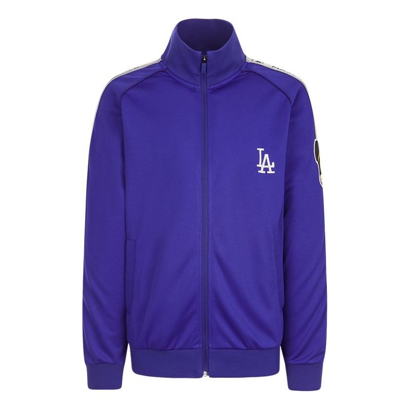 MLB  Disney Mickey Crossover Los Angeles Dodgers Stand Collar Jacket Unisex Blue 31TRK2031-07U