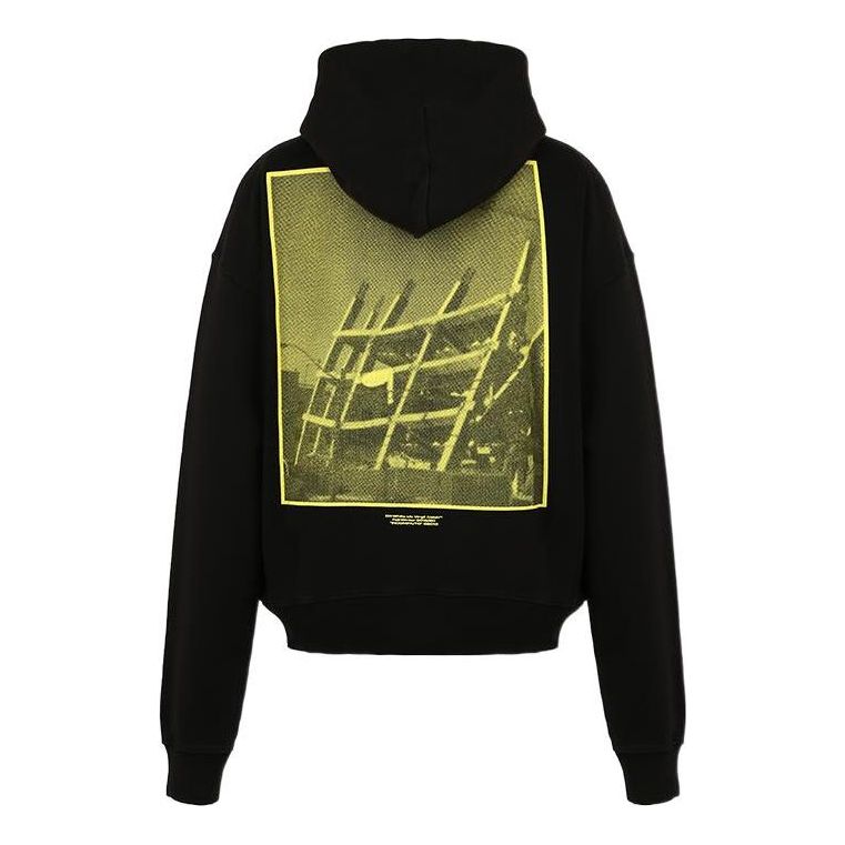 Men's Off-White Back Printing Long Sleeves Black OMBB03-7E19E3-0008