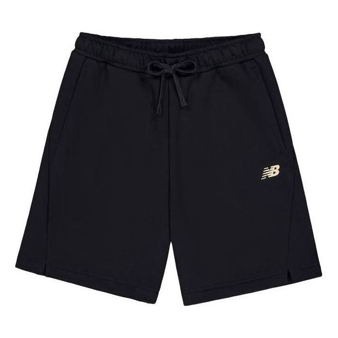New Balance NB Logo Cotton Short Asia Sizing 'Black' AMS41366-BK