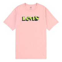 Men's Levis Round Neck logo Printing Short Sleeve Pink 16143-0109