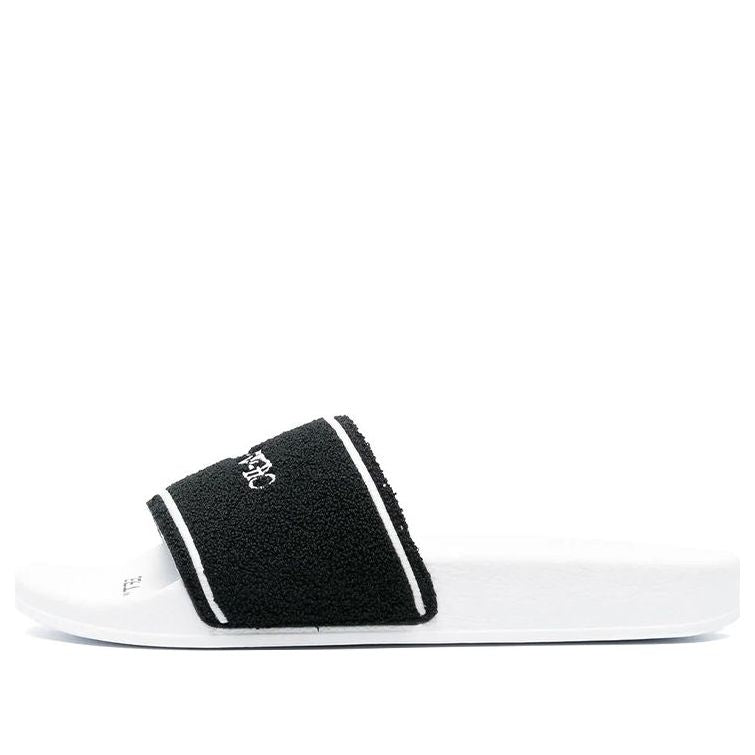 Off-White Sliders 'Towel - White Black' OMIC001R21MAT0030110