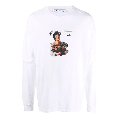 Off-White SS21 Caravaggio Boy Long Sleeves White OMAB022S21JER0040110