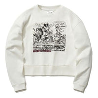 Li-Ning x Disney Crossover Printing Short Loose Pullover Hoodie White AWDR292-1
