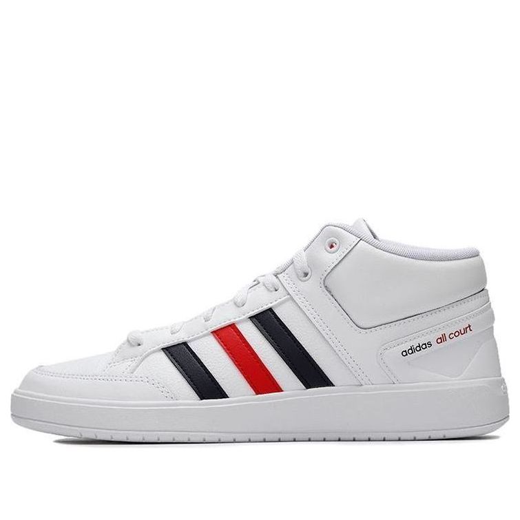 adidas All Court Mid Shoes Black/White/Red H02982