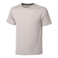 Men's Nike Logo Round Neck Short Sleeve Gray T-Shirt AJ7566-221