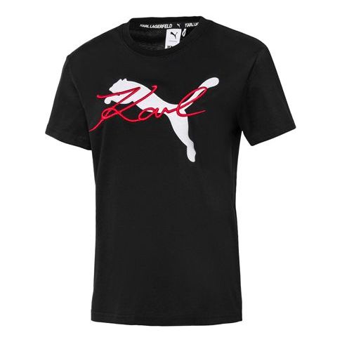 (WMNS) PUMA FENDI Crossover Short Sleeve Black 595565-01