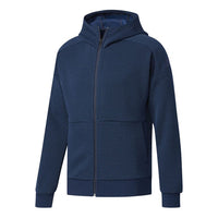 adidas Casual Sports Knit Hooded Jacket Blue CD2872