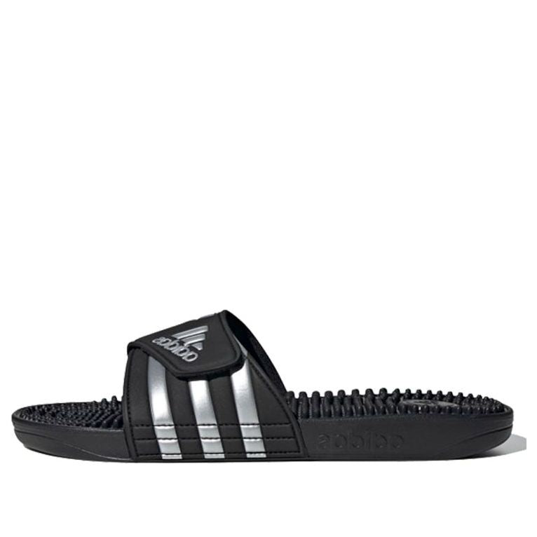 adidas Adissage Black Silver Slippers 'Black Silver' F35577