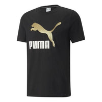 PUMA Classics Logo Metallic Tee 'Black' 536345-01
