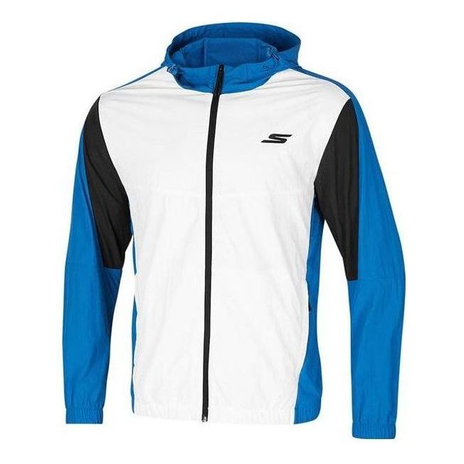 Skechers Casual Woven Jacket 'White Blue' P221M017