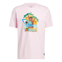 Men's adidas x Lego Don Besch Basketball Sports Round Neck Short Sleeve Clear Pink T-Shirt HE2573