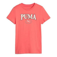 (GS) PUMA Squad Graphic Tee 'Pink' 676441-47