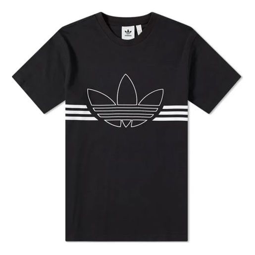 adidas originals Outline Chest Logo Short Sleeve Black ED4698