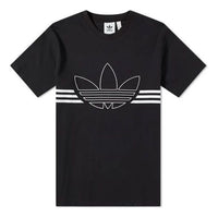 adidas originals Outline Chest Logo Short Sleeve Black ED4698