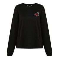 (WMNS) Alexander McQueen Pattern Printing Round Neck Long Sleeves Sweatshirt 'Black' 528041-RMJ48-1000