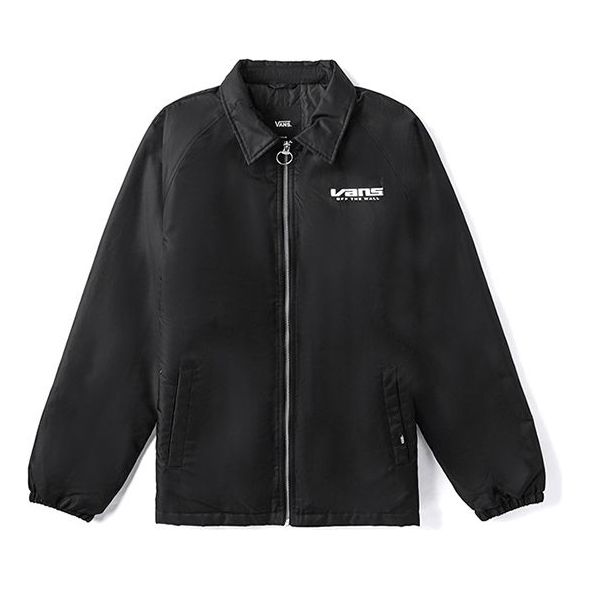 Vans Unisex Logo Printing Lapel Jacket Black VN0A4MLDBLK