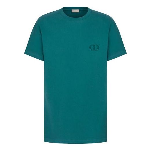 Men's DIOR SS21 Cotton Knit Short Sleeve Green 013J600A0589-C632