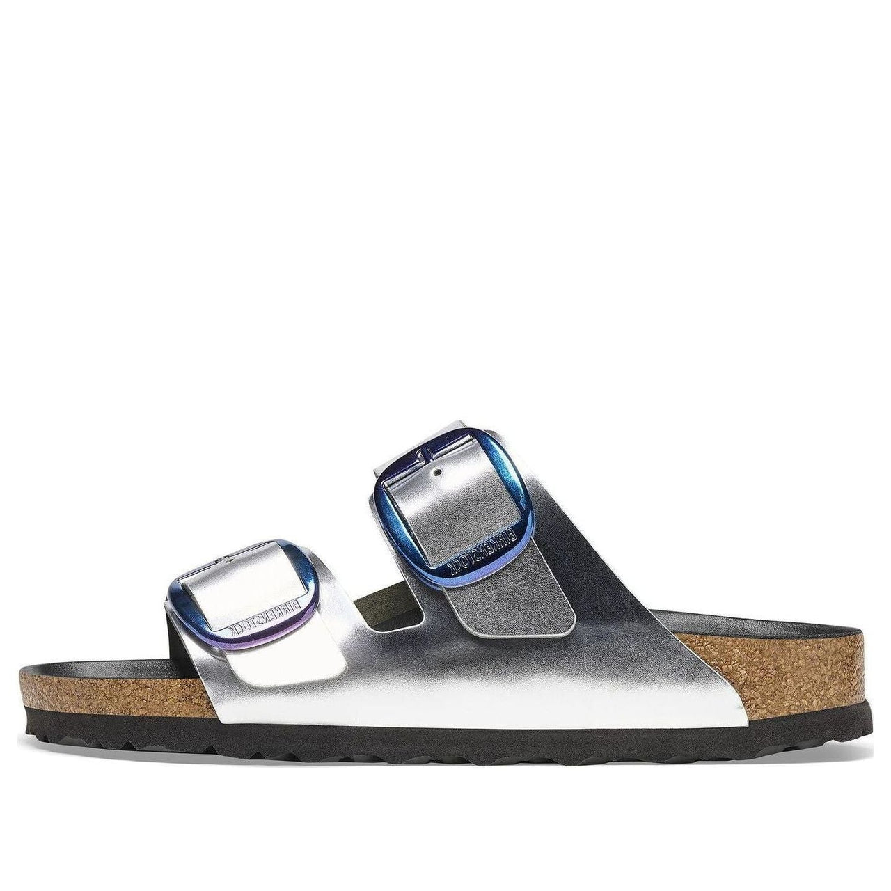 (WMNS) Birkenstock Arizona Big Buckle Natural Leather Narrow Fit 'Metalic Silver' 1025357