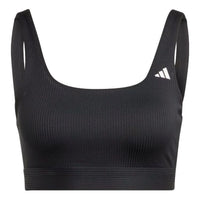 (WMNS) adidas Training Light-Support Ribbed Bra 'Black' HZ9024