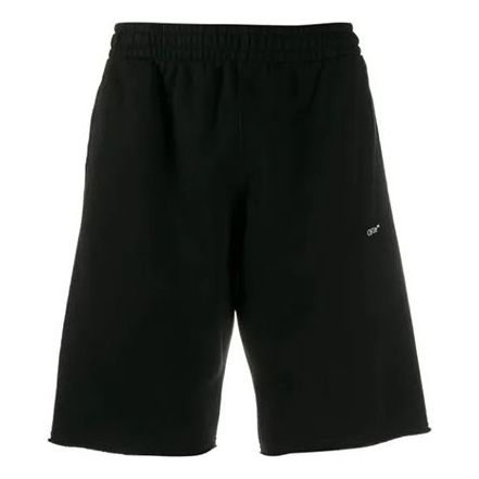 Off-White FW20 Chainsaw worker Sports Shorts Men Black OMCI006E20FLE0031001