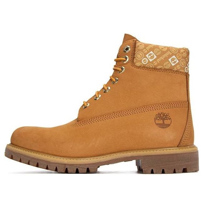 Timberland Premium 6 Inch Waterproof Boots 'Wheat and Logo Print' A2B1X231