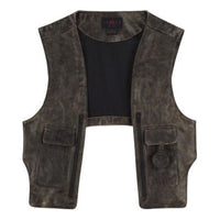 Air Jordan x J Balvin Leather Vest 'Brown Black' FJ6133-010