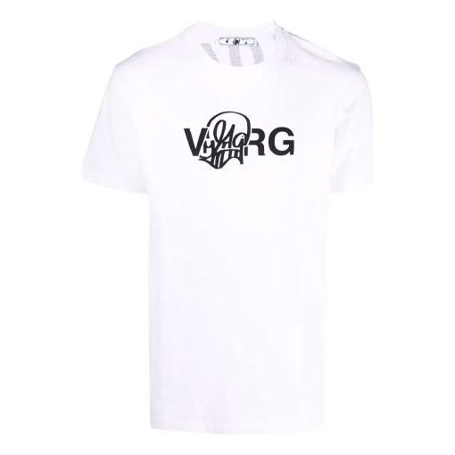 Off-White x Katsu Crossover Printing Pullover Short Sleeve Loose Fit White OMAA027S21JER0250110