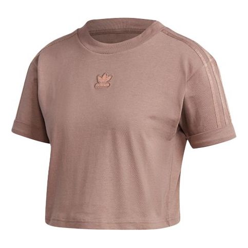 (WMNS) adidas originals Sports Short Sleeve Brown GM6695