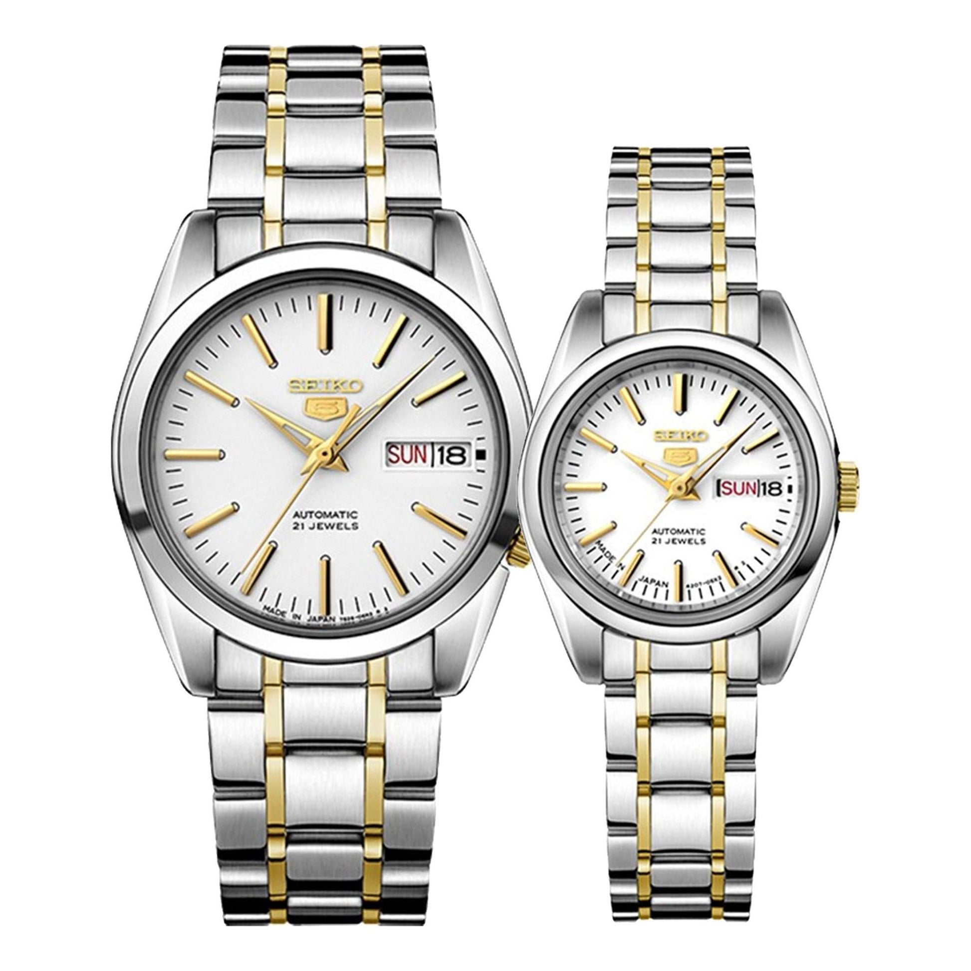SEIKO No. 5 Automatic Mechanical Gold Color SNKL47J1+SYMK19J1