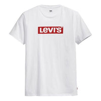 Men's Levis Logo Alphabet Printing Round Neck Loose Short Sleeve White 22491-0424