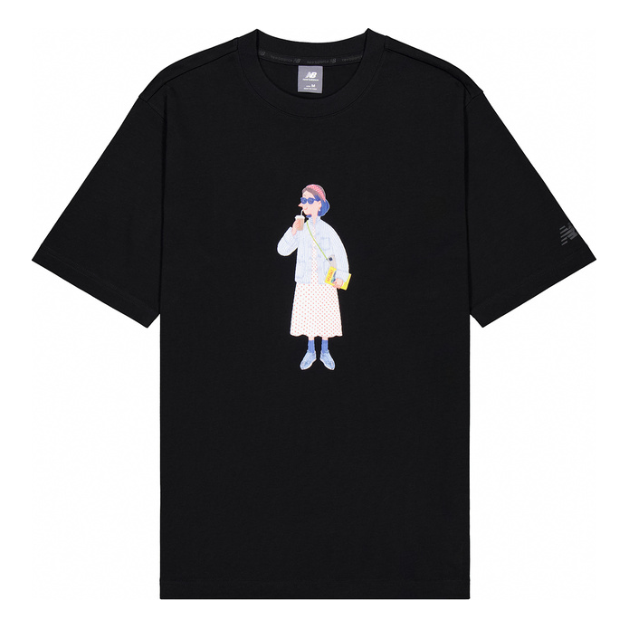 New Balance x Mr. Slowboy Graphic T-shirt Asia Sizing 'Black' NEE28093-BK