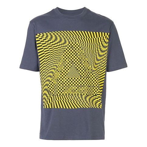Men's PALACE 3D Pattern Printing Short Sleeve Gray P17TS114T