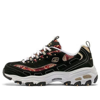 (WMNS) Skechers D'lites 1.0 Running Shoes Black/Red 13091-BKRD