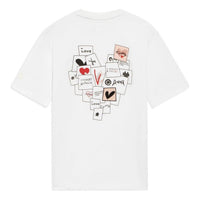 Li-Ning Heart Graphic Loose Fit T-shirt 'White' AHSS957-1