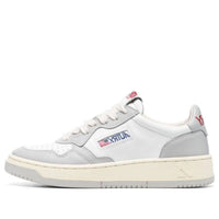(WMNS) AUTRY Medalist Low Leather 'White Grey and Red Logo' AULW-CCC1