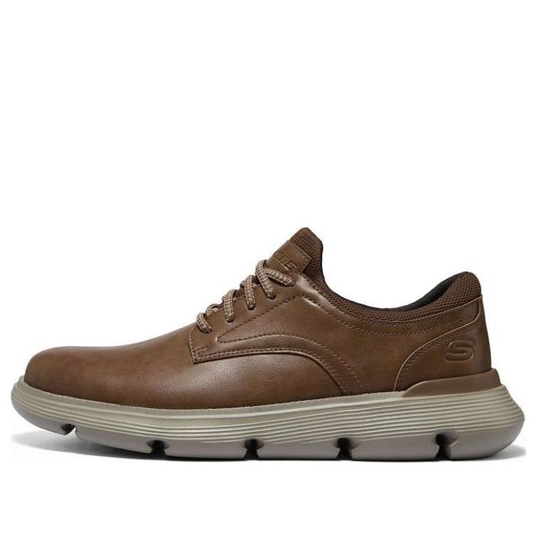 Skechers Leather Casual Shoes 'Brown' 204906-LUG