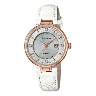CASIO SHEEN Sapphire Crystal Solar Powered White Analog SHE-4523PGL-7AUPR