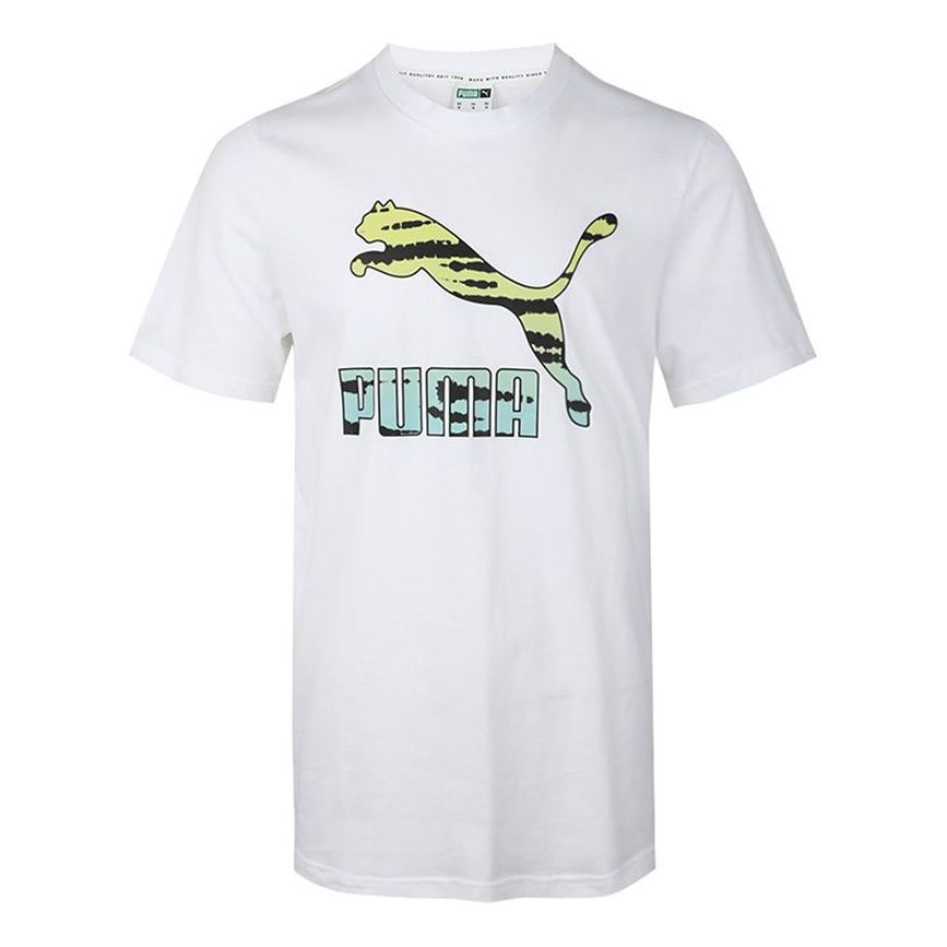 PUMA Tie Dye Graphic T-Shirt 'White' 599427-62