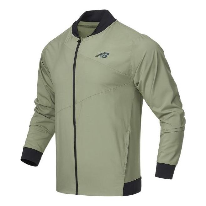 New Balance Sport Jacket Asia Sizing 'Green Black' AMJ21010-OLF