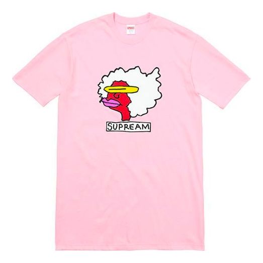 Supreme FW17 Gonz Tee Light Pink Sausage Mouth Printing Short Sleeve Unisex SUP-FW17-0273