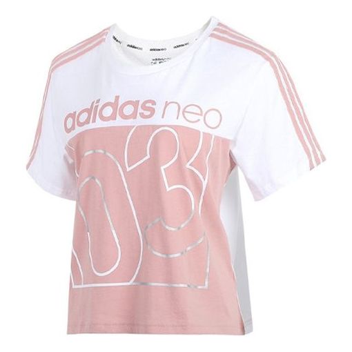 (WMNS) adidas neo BRLV TEE 3 Sports Short Sleeve Pink GK1501