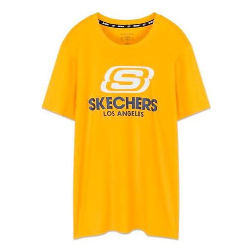Men's Skechers Logo Short Sleeve Gold Color L220M152-00D8