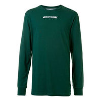 Off-White FW20 Graffiti Logo Printing Long Sleeve Men Green OMAB001E20JER0025701