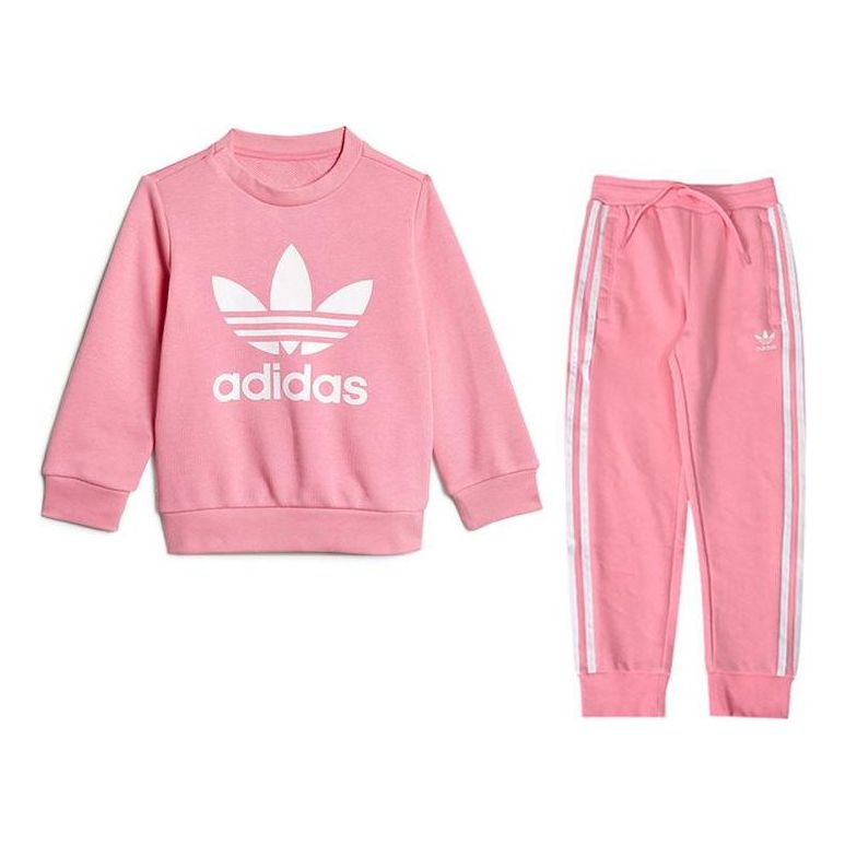 (PS) adidas Adicolor Crew Set Asia Sizing 'Pink' HK2924