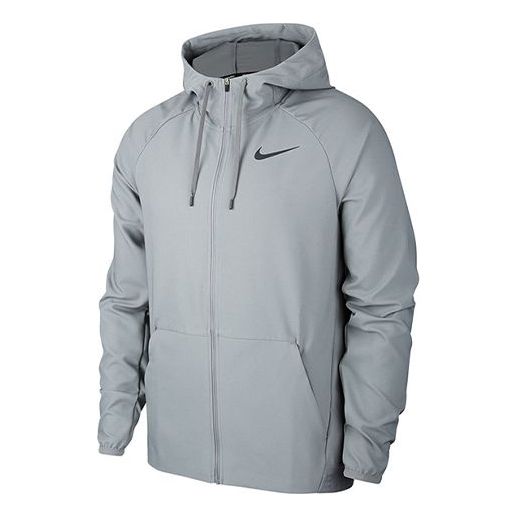 Nike Flex Dri-Fit Full Open Exercise Hoodie Jacket Men's Smoky Grey CK1910-084