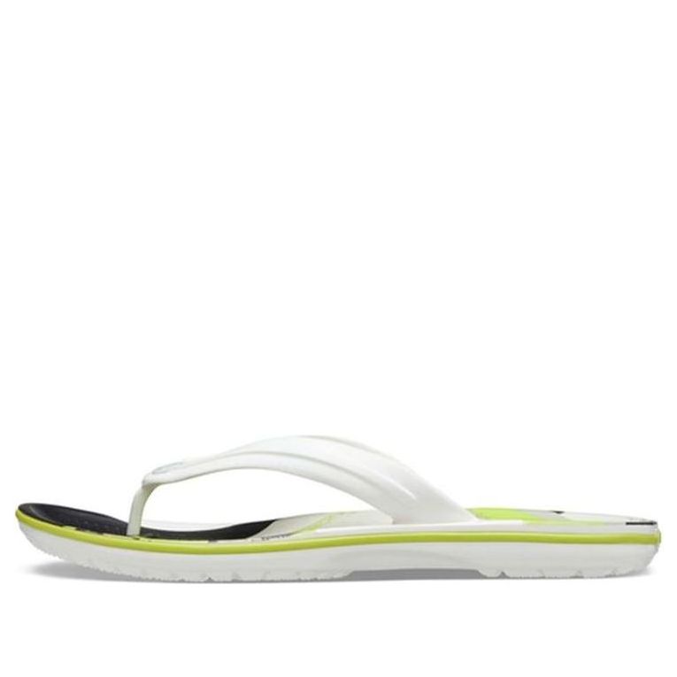 Crocs Crocband Flip Flops 'White Green Black' 206592-94S